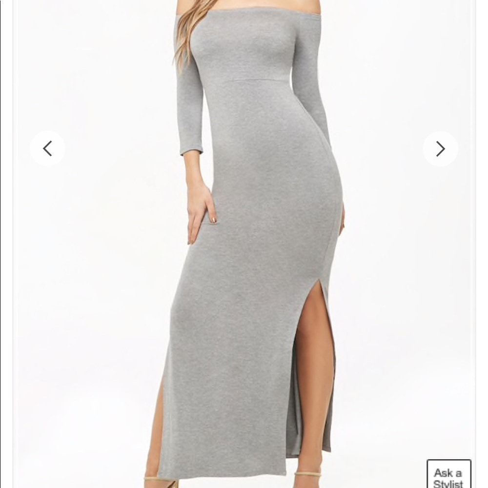 Off shoulder maxi dress